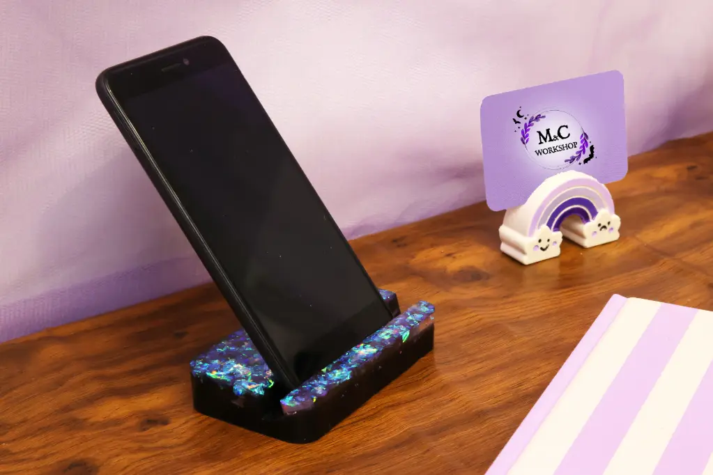 Porte Téléphone Rectangle Noir/Violet