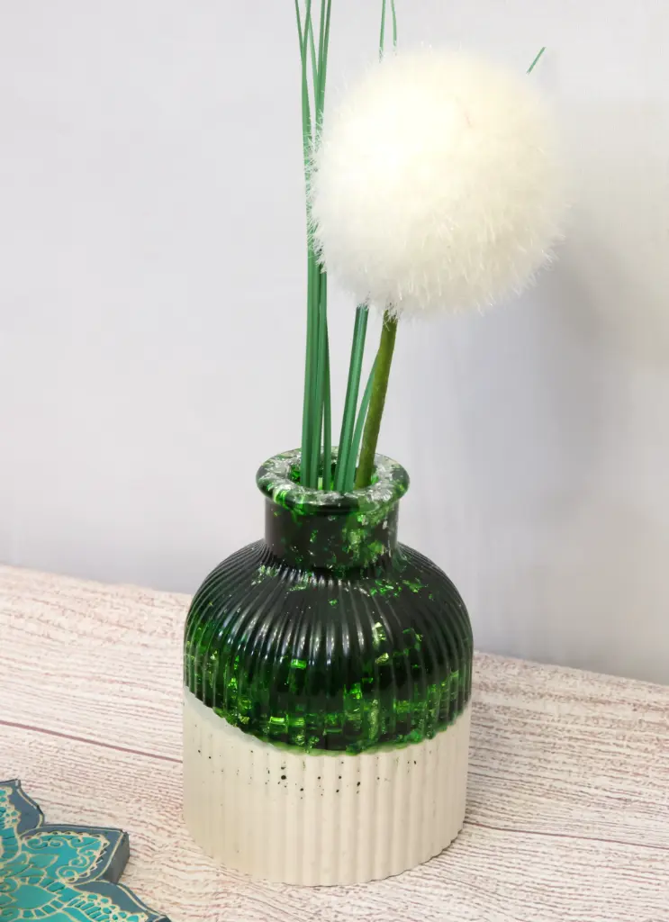 Soliflore large strié Vert/Argent